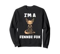 Small Funny Fennec Fox Canids Simple I'm a Fennec Fox Sweatshirt