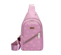 Small Sling Bag for Women - Sports Chest Sling Backpack | Durable Oxford Cloth crosbody Bag, Multifunction Earphone Hole Pocket, Comfortable Shoulder Strap for Men Women with Hiking Commuting Use
