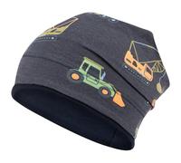 Smarilla Jungen Mütze Übergangsmütze Beanie Fahrzeuge Frühling Herbst Baumwolle, Bekleidungsgröße: 50-52, Farbe: Baustelle-Dunkelblau
