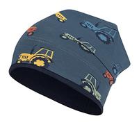 Smarilla Jungen Mütze Übergangsmütze Beanie Fahrzeuge Frühling Herbst Baumwolle, Größe: 46-48, Farbe: Traktor-Blau