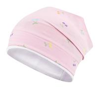 Smarilla Mädchen Mütze Übergangsmütze Beanie Pferde Katzen Punkte Frühling Herbst, Bekleidungsgröße: 54-56, Farbe: Rosa-Kirsche