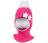 Smarilla Mädchen Wintermütze Schalmütze Schlauchmütze Strickmütze, Farbe: Pink-Weiß