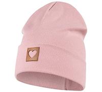 Smarilla Mütze Beanie Mädchen Damen Kinder Übergangsmütze gerippt, Größe: 46-48, Farbe: Altrosa