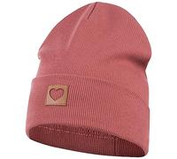 Smarilla Mütze Beanie Mädchen Damen Kinder Übergangsmütze gerippt, Größe: 54-56, Farbe: Ziegelrot