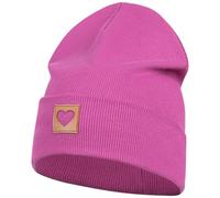 Smarilla Mütze Beanie Mädchen Damen Kinder Übergangsmütze gerippt, Größe: 58-60, Farbe: Fuchsia