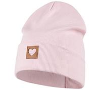 Smarilla Mütze Beanie Mädchen Damen Kinder Übergangsmütze gerippt, Größe: 58-60, Farbe: Hellrosa