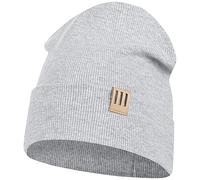 Smarilla Mütze Junge Kinder Beanie Herren gerippt, Größe: 50-52, Farbe: Lichtgrau
