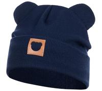 Smarilla Mütze Übergangsmütze Junge Mädchen Herbstmütze Frühlingsmütze Beanie Ohren gerippt, Größe: 42-44, Farbe: Dunkelblau