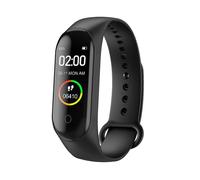 Smart-Armband, schwarz, 0,96 Zoll IPS-Display, Herzfrequenz-, Blutdruck- und Blutsauerstoffmessung, IP67 wasserdicht