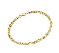 SMART JEWEL® Armband Fantasiekette, gedreht, Silber 925, gold gold