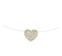 Smart Jewel Collier Anhänger Herz, Silber 925 Gold