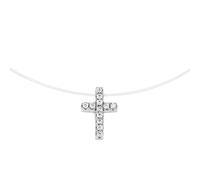Smart Jewel Collier Anhänger Kreuz, Silber 925 Silber, 45 Cm 925 Sterling Silber