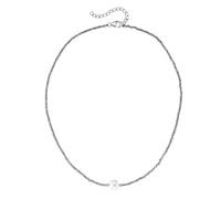Smart Jewel Collier Collier mit Stein-Kugeln + Muschelkern-Perle, Silber 925