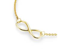 Smart Jewel Collier filigran mit Infinity - Zeichen, Silber 925 Gold Damen