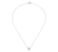 Smart Jewel Collier Herz mit weißen Zirkoniasteinen, Silber 925 Rosé vergoldet