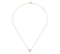 Smart Jewel Collier Herz mit weißen Zirkoniasteinen, Silber 925 Vergoldet