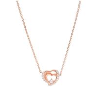 Smart Jewel Collier Herz Mit Zirkonia, Rosé Vergoldet, Silber 925 Rosé Vergoldet, 47 Cm 925 Sterling Silber