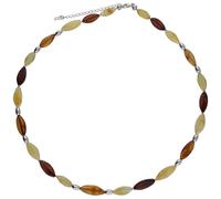 Collier SMART JEWEL "mit Bernsteinen, Silber 925", mehrfarbig, Halsketten, Damen, 52cm, Silber 925 (Sterlingsilber), Collier (57254115-0) mehrfarbig