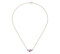 Smart Jewel Collier mit bunten Zirkoniasteinen und einem Korund, Silber 925 45 cm