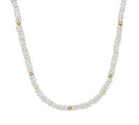 Smart Jewel Collier Mit Süßwasserperlen, Silber 925 Weiss, 45 Cm 925 Sterling Silber