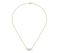Smart Jewel Collier mit weißen Zirkonia Steinen, Silber 925 Vergoldet