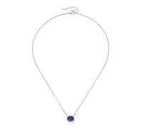 Collier SMART JEWEL "mit Zirkonia und blauem Kristallstein, Silber 925", blau, Halsketten, Damen, 45cm, Silber 925 (Sterlingsilber) (90205116-0) blau