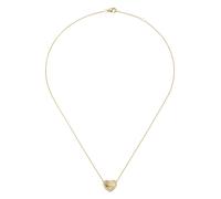 Smart Jewel Collier Mittelteil Herz, Zirkonia Steine, diamantiert, Silber 925 Vergoldet