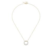 Smart Jewel Collier Mittelteil kreisf., Zirkonia Steine, Süßwasserperle, Silber 925 Vergoldet