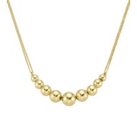 Collier SMART JEWEL "Mittelteil mit Kugeln, Silber 925" Halsketten Gr. 45cm, Silber 925 (Sterlingsilber), goldfarben (gold) Damen (31932005-0) gold
