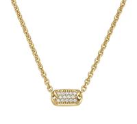 Smart Jewel - Collier Mittelteil rechteckig mit Zirkonia, Silber 925 Ketten 1 ct Gold