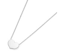 Herzkette SMART JEWEL "Romantisch, Herz als Mittelteil, Silber 925" Halsketten Gr. 45 cm, Silber 925 (Sterlingsilber), silberfarben (silber) Damen (78339810-0) silber
