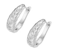 Smart Jewel Creolen oval, matt/gebürstet, glanz, Silber 925