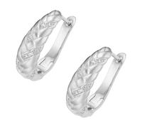 Smart Jewel Creolen oval, matt/gebürstet, glanz, Silber 925