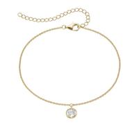 Smart Jewel Fusskette Fusskette elegant mit Zirkonia Stein, Silber 925