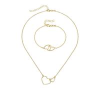 Schmuckset SMART JEWEL "mit Herzen, Silber 925" Schmuck-Sets Gr. Onesize, goldfarben (gold) Damen (27367909-0) gold