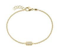 Smart Jewel - Armband Mittelteil rechteckig mit Zirkonia, Silber 925 Armbänder & Armreife 1 ct Gold