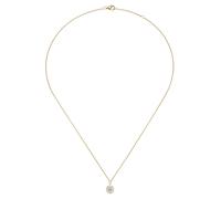 Smart Jewel Kette Anhänger Blüte, Zirkonia Steine, Silber 925 Vergoldet