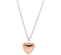 Smart Jewel - Kette Anhänger Herz mit Zirkonia, rosé vergoldet, Silber 925 Ketten Nude Damen