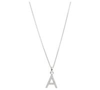 Kette mit Anhänger SMART JEWEL "Buchstabe A Zirkonia Steine, Silber 925" Halsketten Gr. 45 cm, Silber 925 (Sterlingsilber), silberfarben (silber) Damen Ketten mit Anhänger (29295938-0) silber