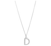 Kette Smart Jewel Buchstabe D mit Zirkonia Steine, Silber 925 Silber 45 cm