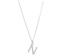 Smart Jewel Kette mit Anhänger »Buchstabe N mit Zirkonia Steine, Silber 925«