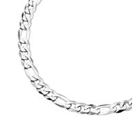 Smart Jewel Kette Figarokette 3/1 diamantiert, massiv, Silber 925 50 cm Damen
