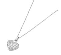 SMART JEWEL® Kette Herz mit Zirkonia, Silber 925, weiß weiss