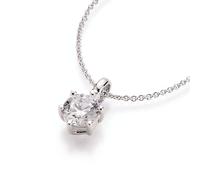 Smart Jewel Kette Zirkonia-Anhänger, Silber 925 Ø 0,07 cm Damen