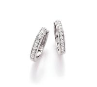 Paar Creolen SMART JEWEL "mit Zirkonia Steinen, Silber 925" Ohrringe Gr. Silber 925 (Sterlingsilber), silberfarben (silber) Damen Creolen (63877015-0)