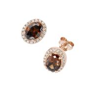 Paar Ohrstecker SMART JEWEL "mit weißen und braunen Zirkonia, Silber 925", braun, Ohrringe, Damen, Silber 925 (Sterlingsilber) (51836720-0) braun