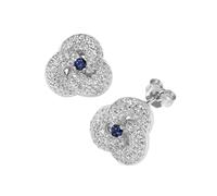 Paar Ohrstecker SMART JEWEL "mit Zirkonia und blauen Kristallsteinen, Silber 925", blau, Ohrringe, Damen, Silber 925 (Sterlingsilber) (54595503-0) blau