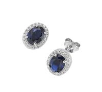 Paar Ohrstecker SMART JEWEL "mit Zirkonia und blauen Kristallsteinen, Silber 925", blau, Ohrringe, Damen, Silber 925 (Sterlingsilber) (15536254-0) blau