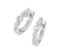 Paar Creolen SMART JEWEL "Zirkonia Steine, Silber 925" Ohrringe Gr. Silber 925 (Sterlingsilber), weiß Damen Creolen (82895906-0)