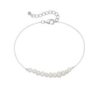 Armband SMART JEWEL "mit Süßwasser-Perlen, Silber 925", silber, Armbänder, Damen, 19cm, Silber 925 (Sterlingsilber) (90190263-0) silber